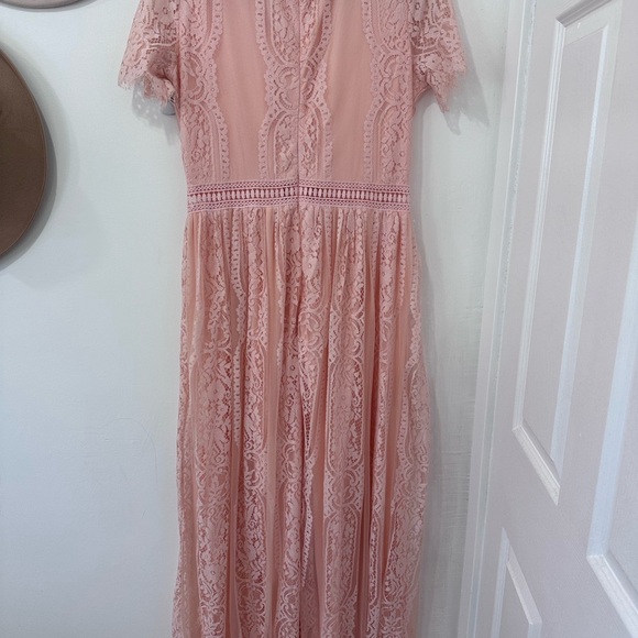 Amazon Elegant Pink Lace Dress - Picture 6 of 9